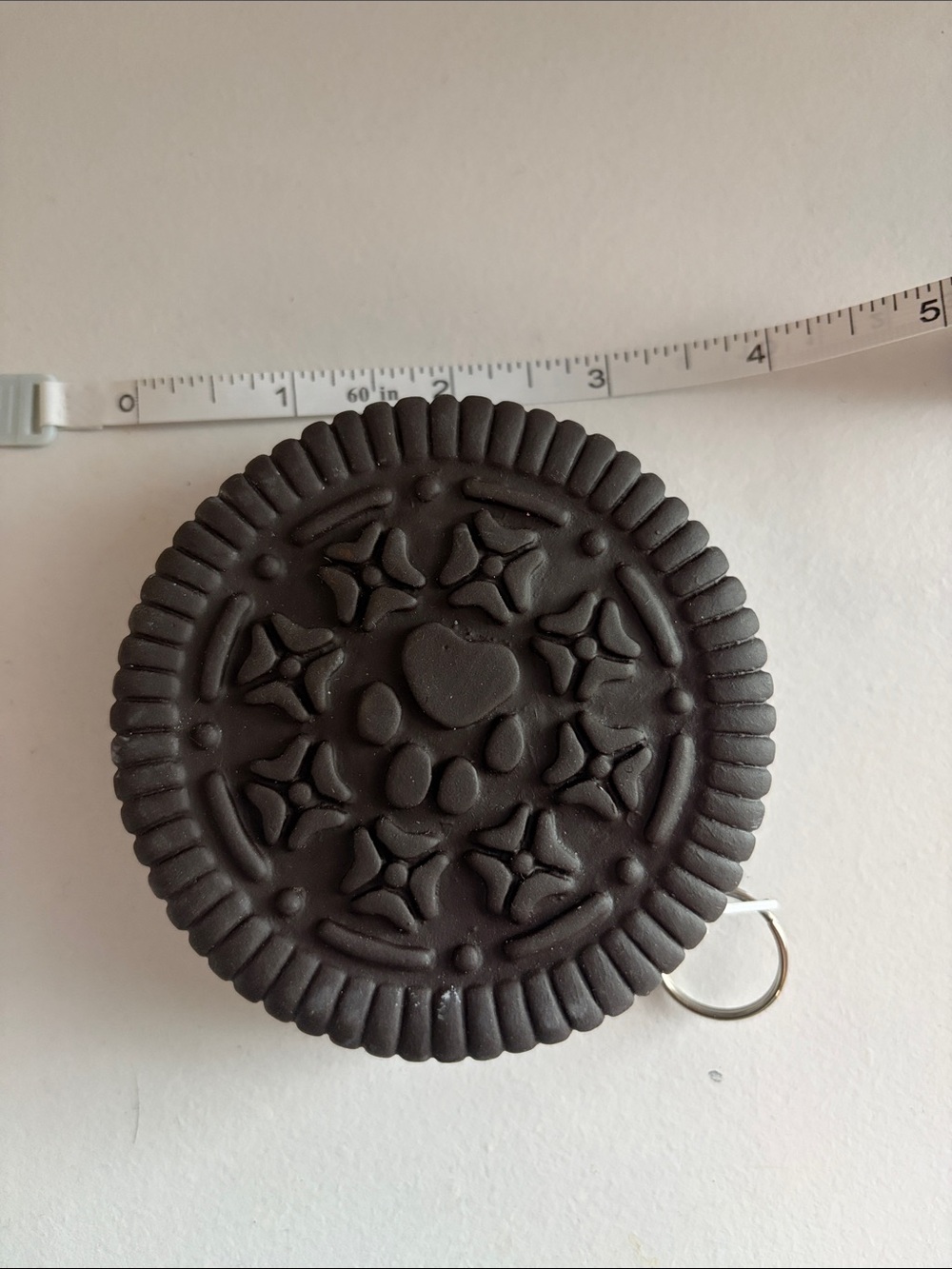 Oreo Novelty Chocolate Cookie Coin Purse Keychain - Dark Brown